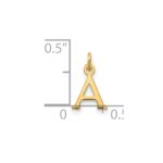 14ky Cutout Letter A Initial Pendant - Image 2