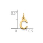 14ky Cutout Letter C Initial Pendant - Image 2