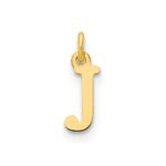 14ky Cutout Letter J Initial Pendant