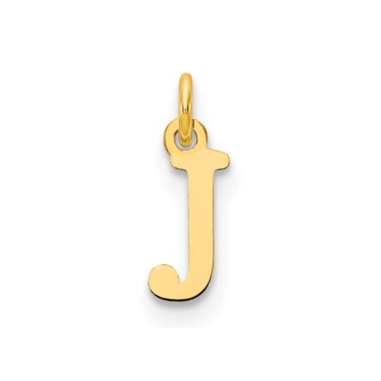 14ky Cutout Letter J Initial Pendant
