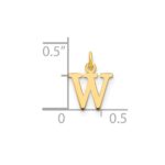 14ky Cutout Letter W Initial Pendant - Image 2