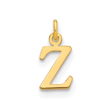 14ky Cutout Letter Z Initial Pendant