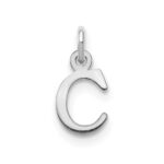 14kw Cutout Letter C Initial Pendant