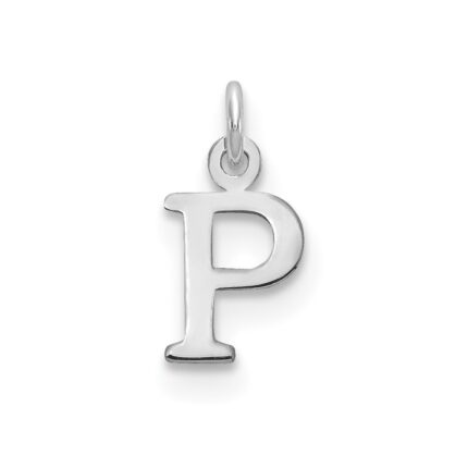14kw Cutout Letter P Initial Pendant