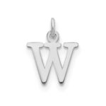 14kw Cutout Letter W Initial Pendant