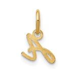 14KY Upper case Letter A Initial Charm - Image 3
