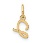 14KY Upper case Letter J Initial Charm - Image 3
