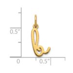 14KY Lower case Letter B Initial Charm - Image 3
