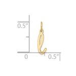 14KY Lower case Letter L Initial Charm - Image 4