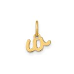 14KY Lower case Letter W Initial Charm