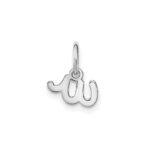 14KW Lower case Letter W Initial Charm - Image 3