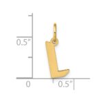 14KY Letter L Initial Pendant - Image 4