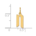 14KY Letter N Initial Pendant - Image 4