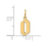 14KY Letter O Initial Pendant - Image 4