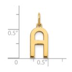 14ky Letter A Initial Pendant - Image 3