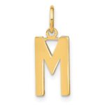 14ky Letter M Initial Pendant