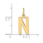 14ky Letter N Initial Pendant - Image 4