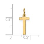 14ky Letter T Initial Pendant - Image 4