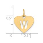 14ky Initial Letter W Initial Charm - Image 4