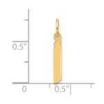 14ky Lowercase Letter J Initial Pendant - Image 4