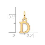 14ky Cutout Letter D Initial Pendant - Image 4