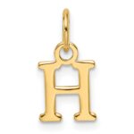 14ky Cutout Letter H Initial Pendant