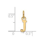14ky Cutout Letter J Initial Pendant - Image 4