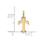 14ky Cutout Letter T Initial Pendant - Image 4