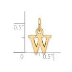 14ky Cutout Letter W Initial Pendant - Image 4