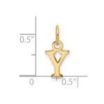 14ky Cutout Letter Y Initial Pendant - Image 4