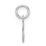 14K White Gold Uppercase Letter E Initial Charm - Image 2