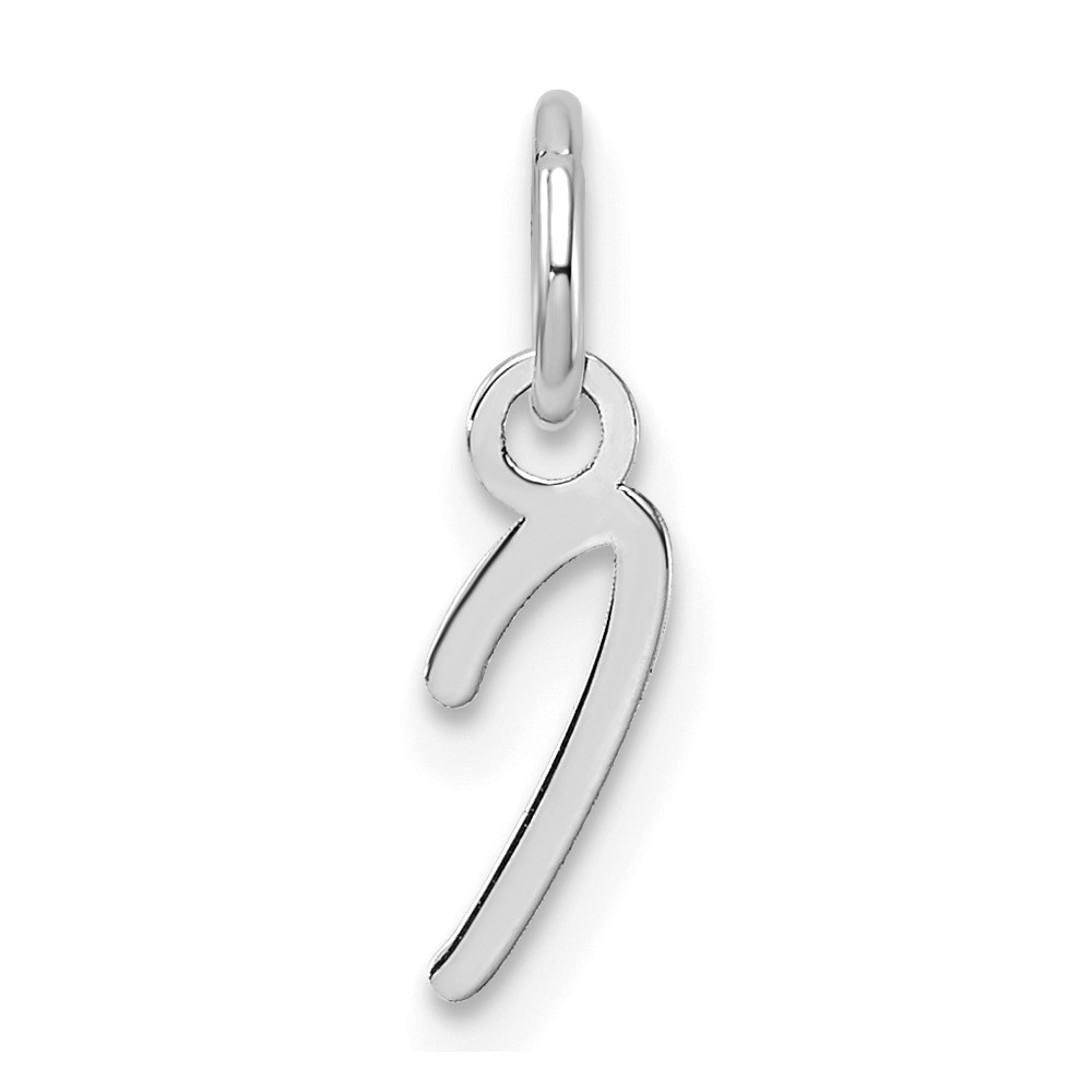 XNA1467W_I.jpg 14K White Gold Uppercase Letter I Initial Charm - Image 1