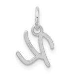 14K White Gold Uppercase Letter K Initial Charm - Image 3