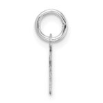 14K White Gold Uppercase Letter N Initial Charm - Image 2