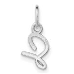 14K White Gold Uppercase Letter S Initial Charm - Image 3