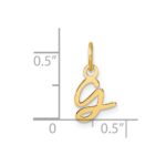 14K Uppercase Letter G Initial Charm - Image 4