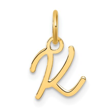 14K Uppercase Letter K Initial Charm
