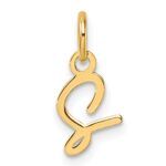 14K Uppercase Letter S Initial Charm