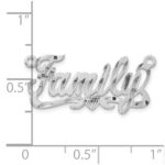Sterling Silver/Rhodium-plated Diamond-cut Heart Name Plate - Image 3