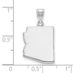 Sterling Silver/Rhodium-plated Arizona State Pendant - Image 3