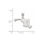 Sterling Silver/Rhodium-plated Maryland State Pendant - Image 3