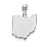 Sterling Silver/Rhodium-plated Ohio State Pendant