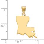 Sterling Silver/Gold-plated Louisiana State Pendant - Image 2
