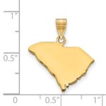 Sterling Silver/Gold-plated South Carolina State Pendant - Image 2
