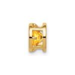 14k 5mm Round Citrine Bezel Chain Slide - Image 2