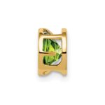 14k 6mm Round Peridot Bezel Chain Slide - Image 2