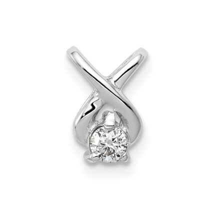 14k White Gold Complete 2.9mm AA Diamond Chain Slide