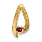 14k 4mm Round Ruby Chain Slide - Image 4