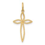 14K Laser Designed Passion Cross Charm - Image 4