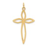 14K Laser Designed Passion Cross Pendant - Image 4